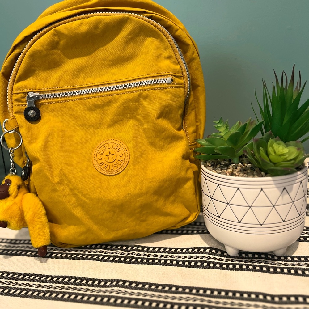 Kipling, Mustard Yellow Backpack